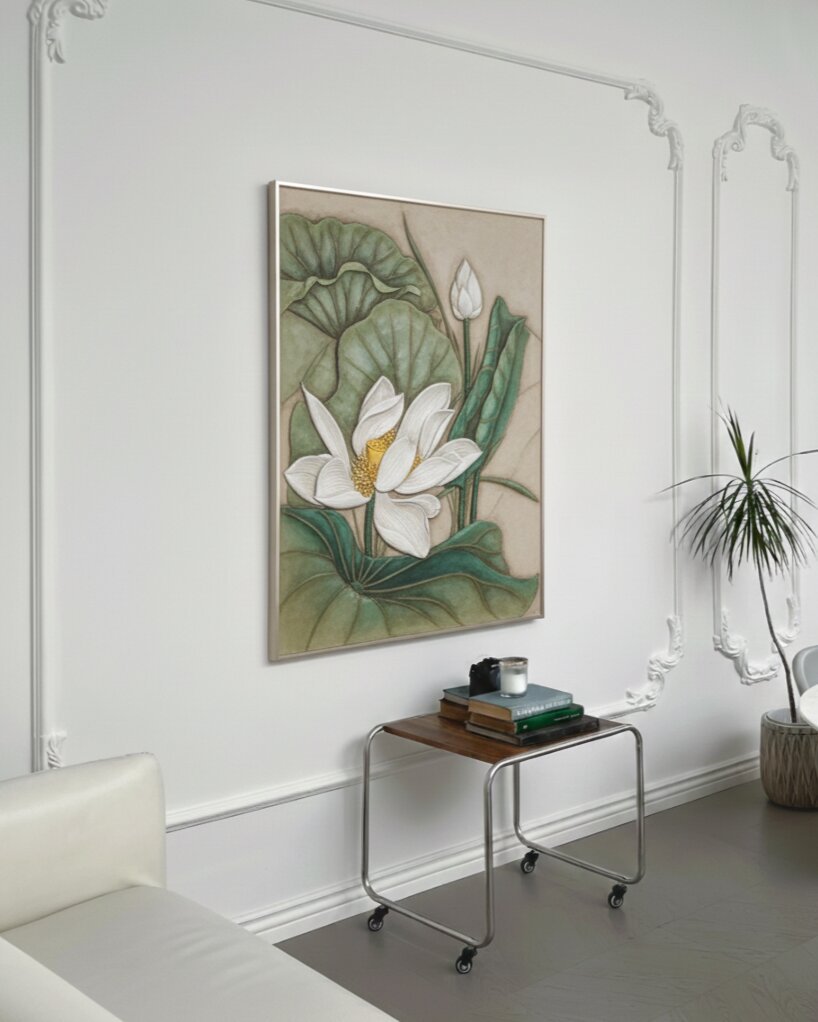 Vietnamese art 3D relief painting handcrafted by Vietnam Painters at an Art in Saigon art workshop.