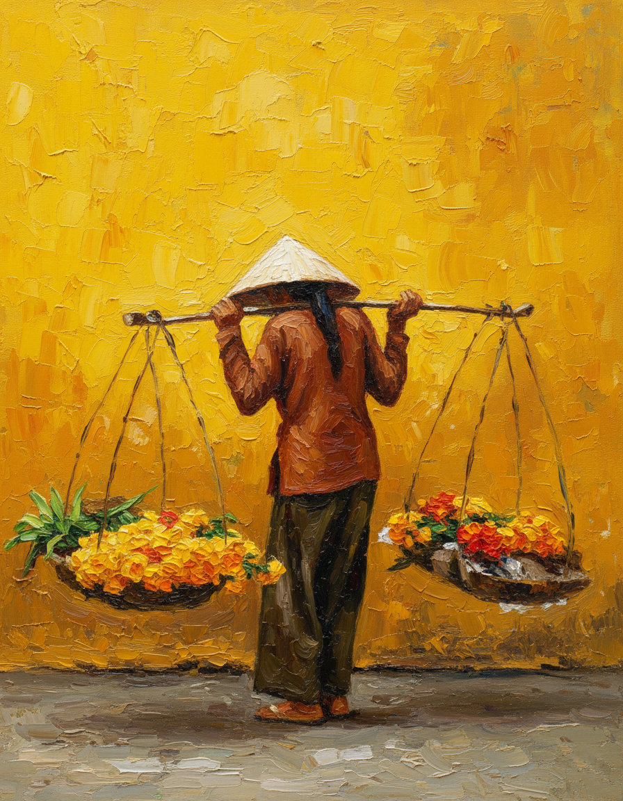 Bring home stunning Hoi An artwork. Handmade by Vietnamese artists, this oil painting and art print celebrates Vietnam's cultural charm.